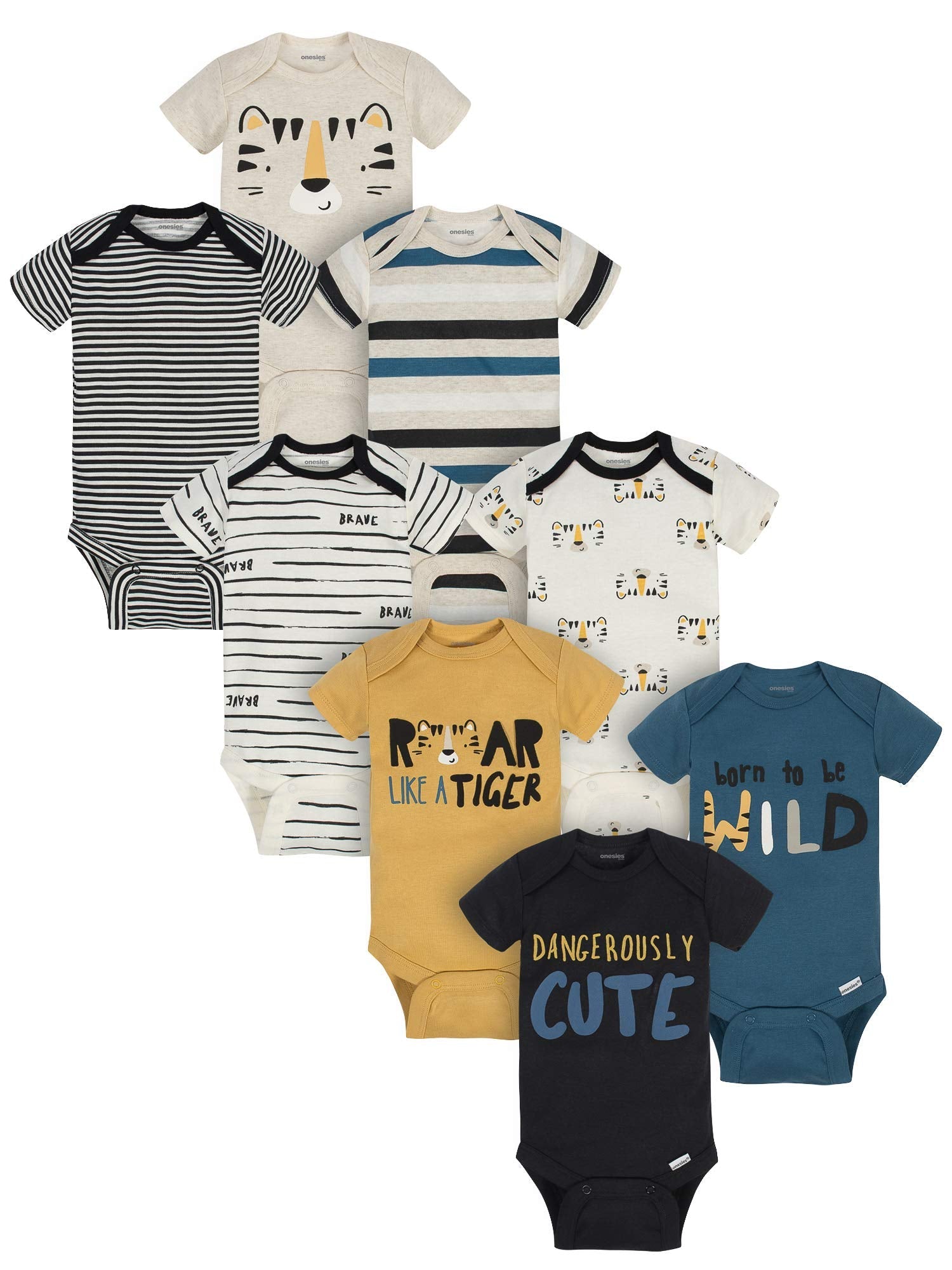 8 - Pack Short Sleeve Mix & Match Bodysuits - Purcell's Clothing Company - 