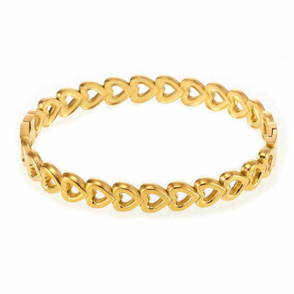 18K Gold-Plated Stainless Steel Heart Bracelet - Purcell's Clothing Company