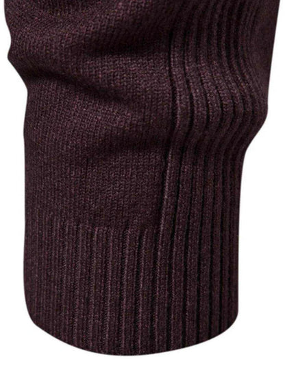 Men's Mock Neck Long Sleeve Sweater - Purcell's Clothing Company