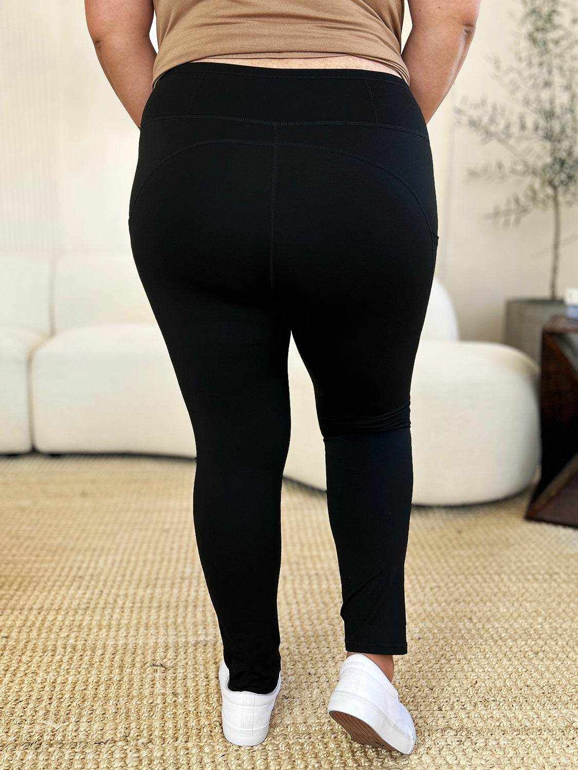 Wide Waistband Sports Leggings - Purcell's Clothing Company