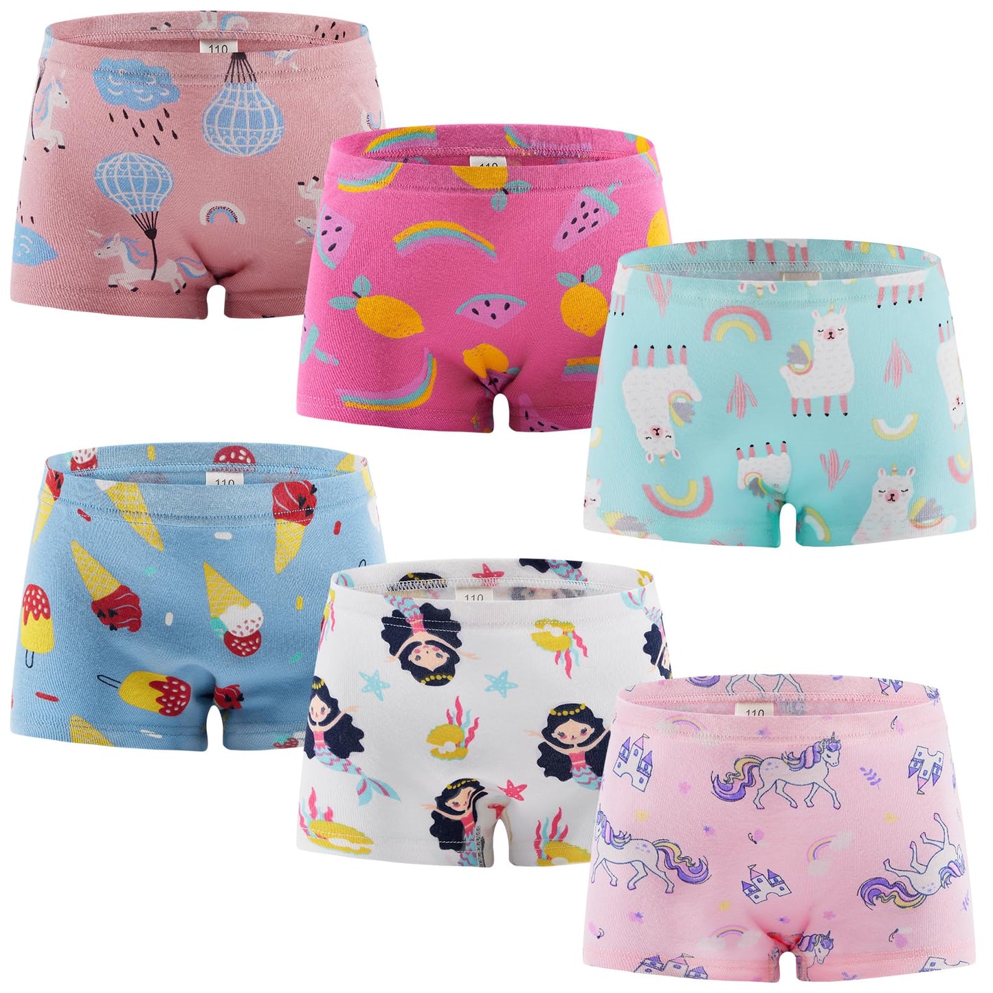 SYNPOS Toddler Soft Cotton Panties (6-Pack)