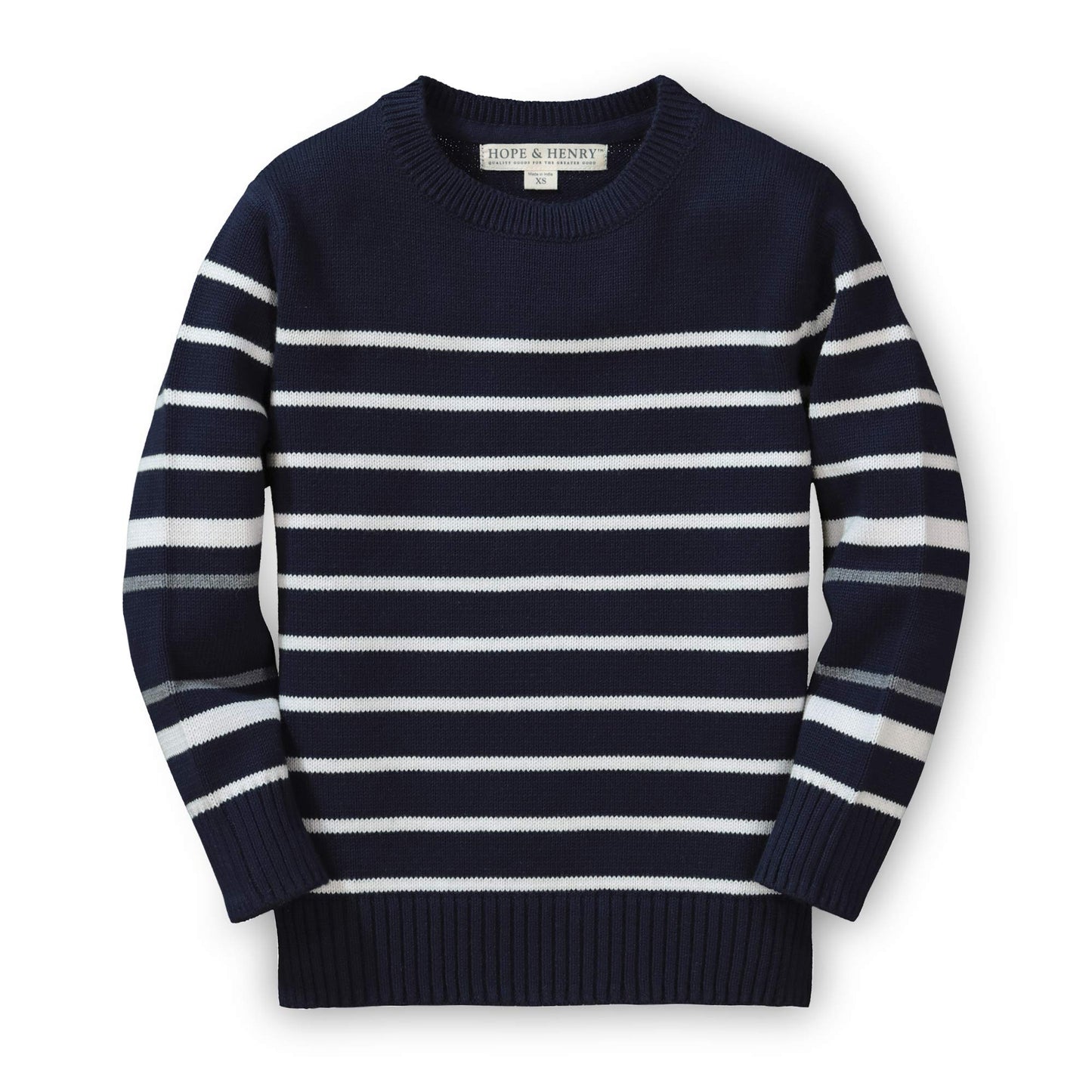 Hope & Henry Boys' Long Sleeve Crew Neck Pullover