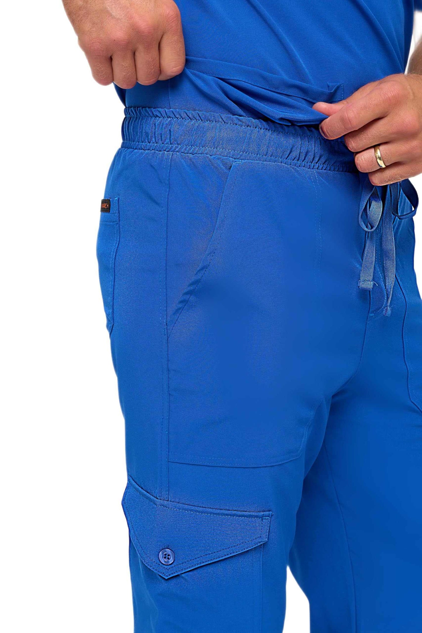 Multi-Pocket Cargo Scrub Set