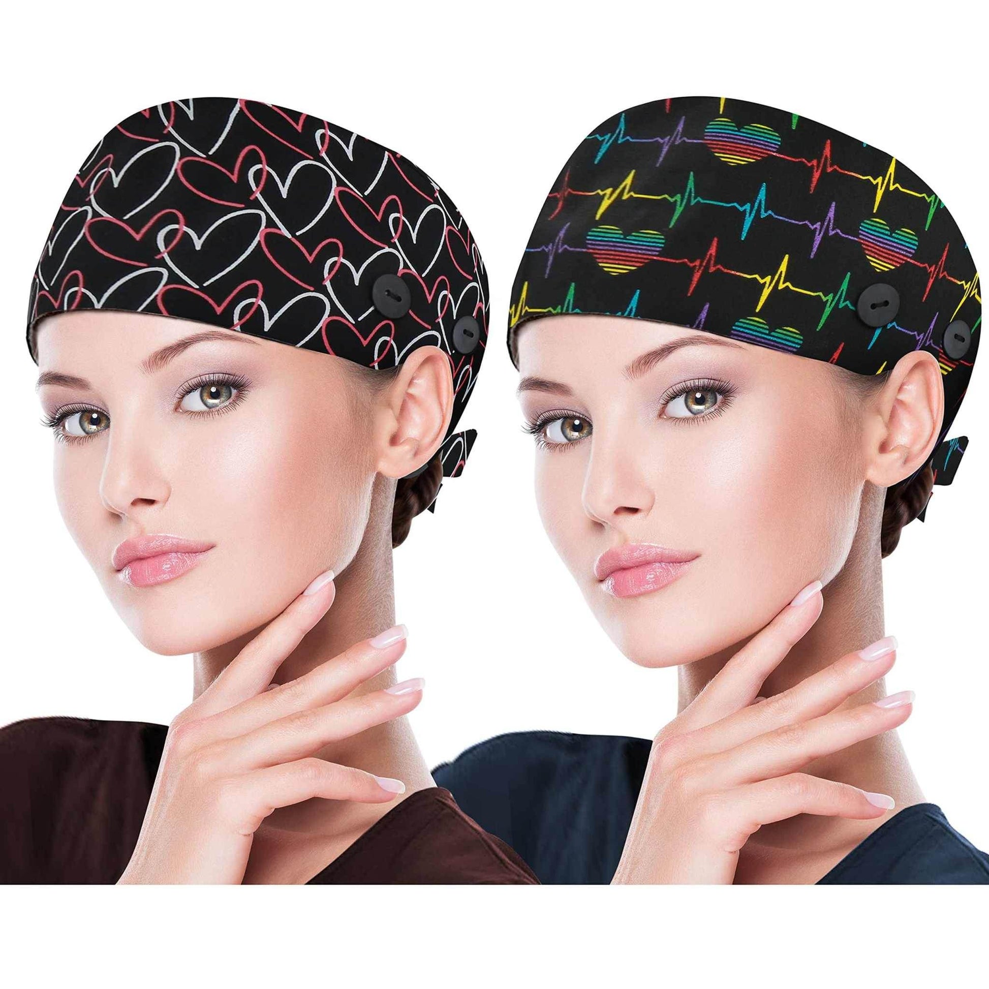 Unisex Adjustable Scrub Cap W/ Button & Sweatband - Purcell's Clothing Company