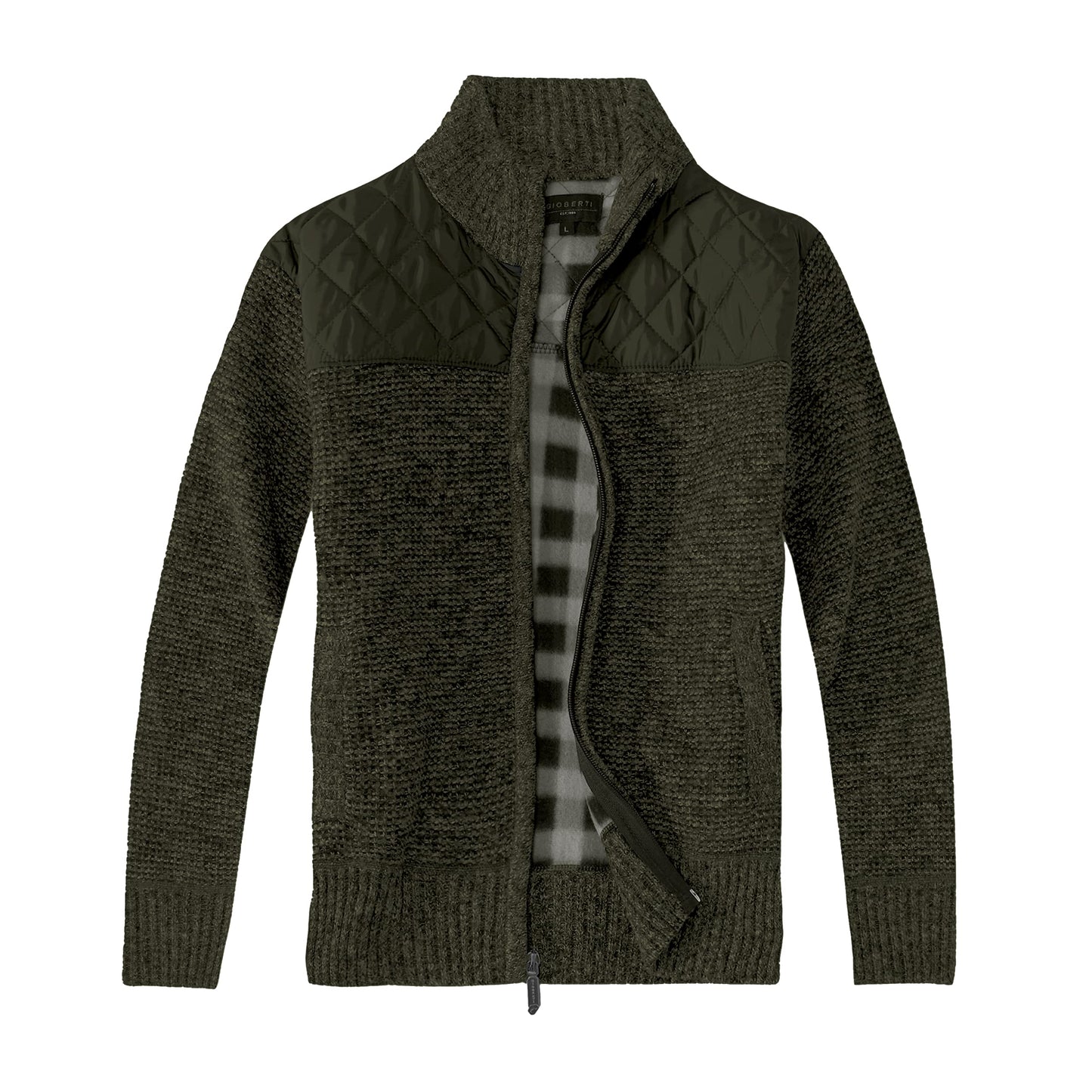 Regular Knitted Full Zip Cardigan