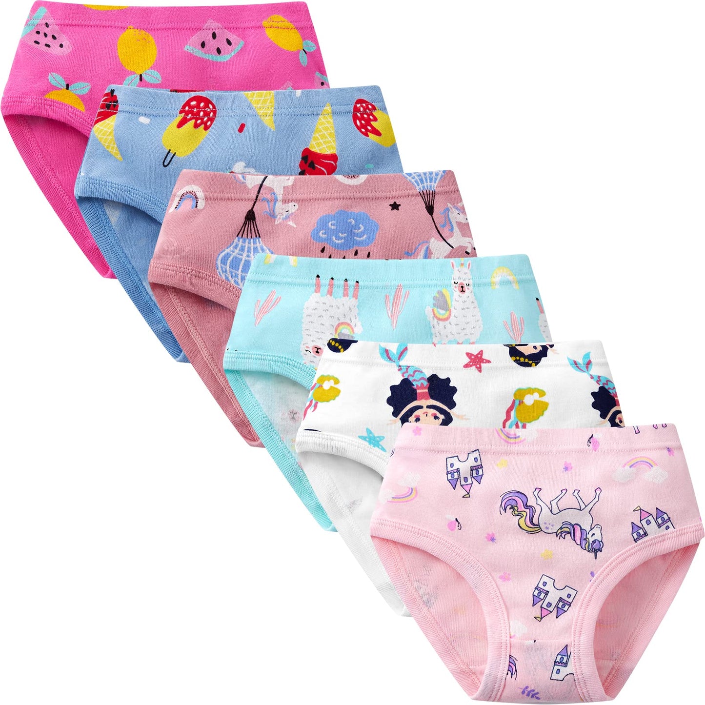 SYNPOS Toddler Soft Cotton Panties (6-Pack)