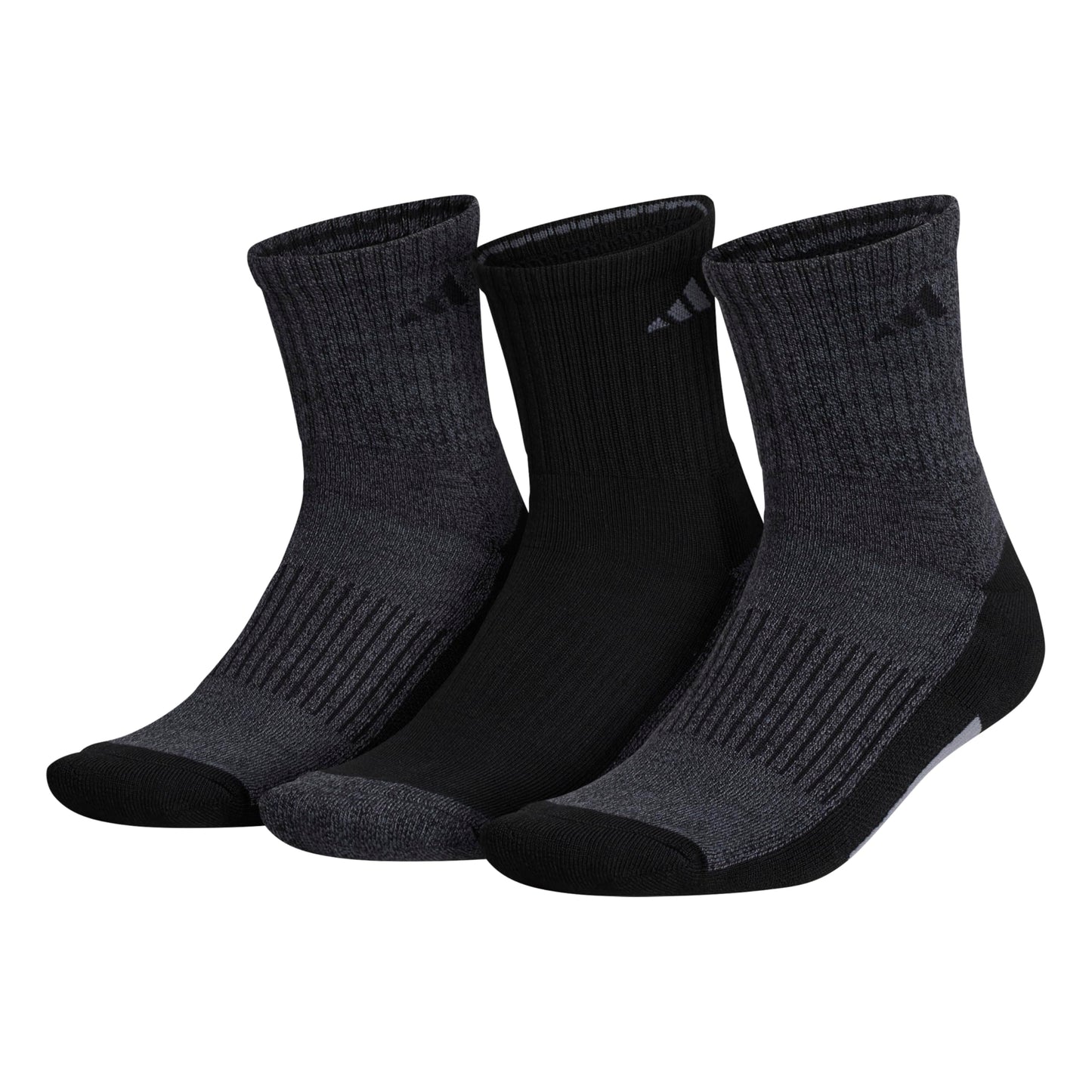 Cushioned Adidas Mid-Crew Socks (3-Pair)