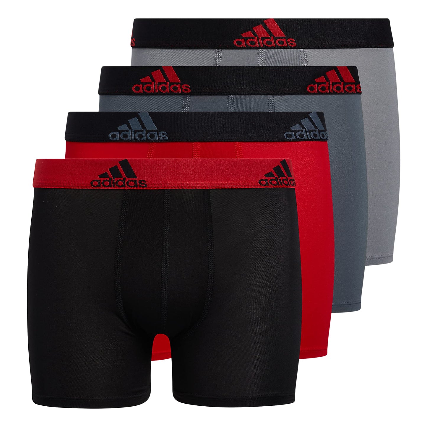 Adidas Athletic Fit Microfiber Boxer Brief (4 - Pack) - Purcell's Clothing Company - 