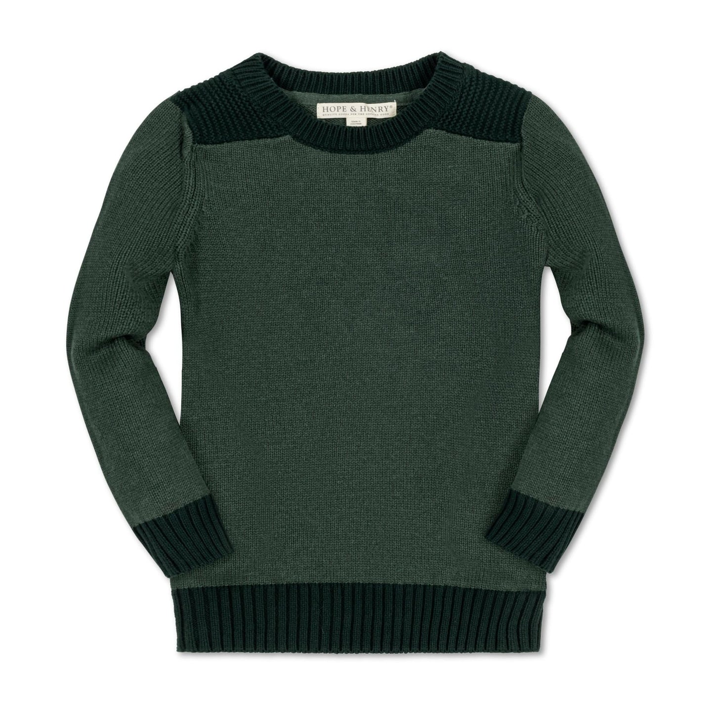 Hope & Henry Boys' Long Sleeve Crew Neck Pullover