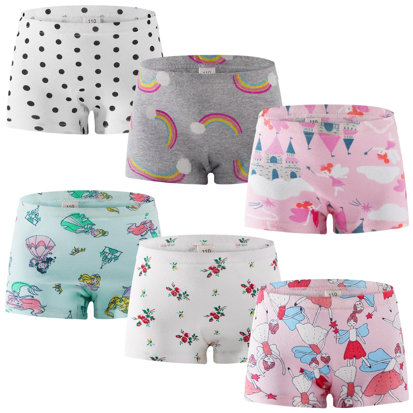 SYNPOS Toddler Soft Cotton Panties (6-Pack)