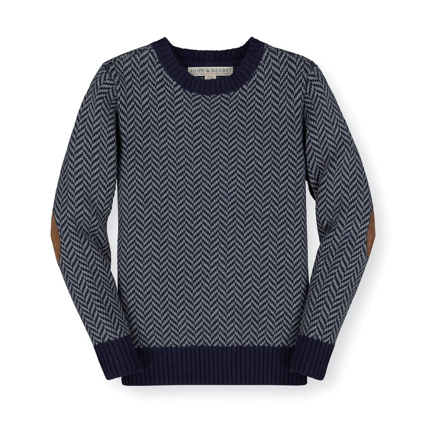 Hope & Henry Boys' Long Sleeve Crew Neck Pullover