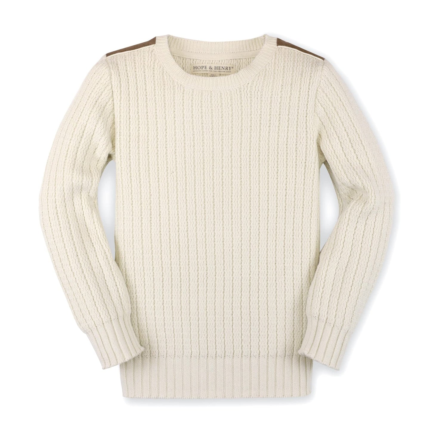 Hope & Henry Boys' Long Sleeve Crew Neck Pullover