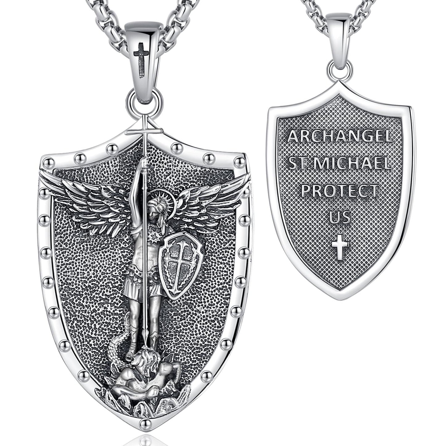 EUDORA 925 Sterling Silver Prayer Necklace