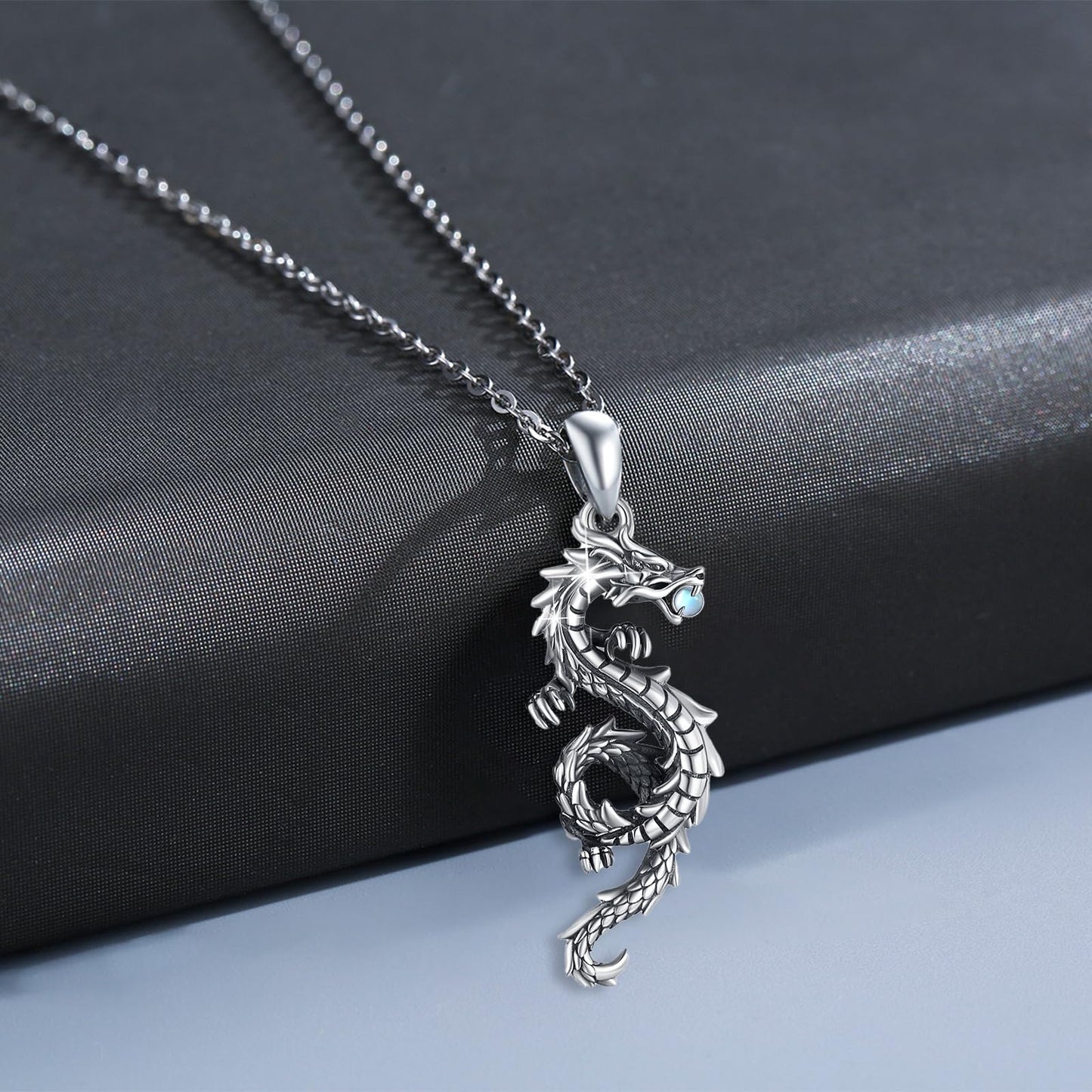 925 Sterling Silver Dragon Necklace