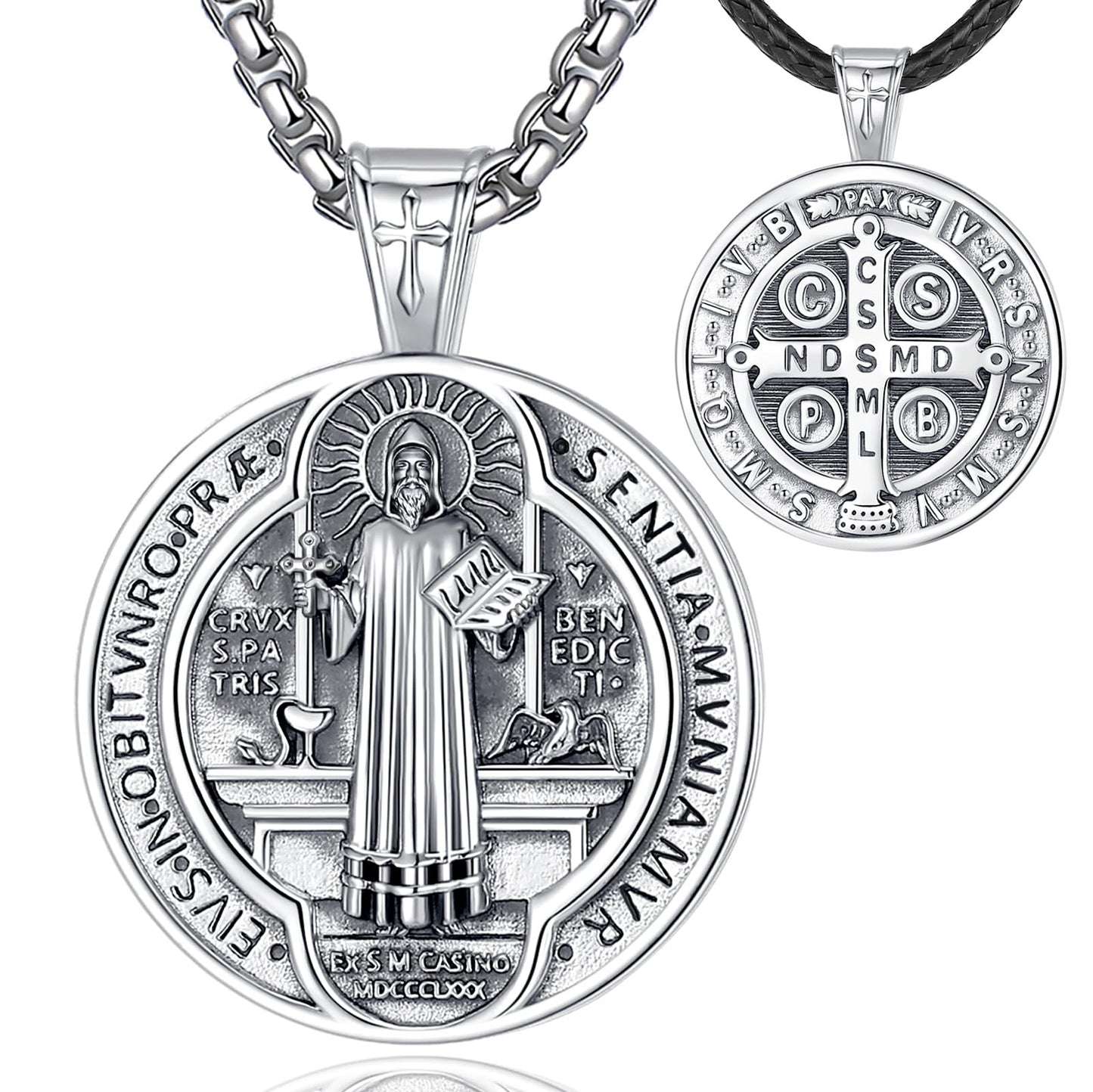 EUDORA 925 Sterling Silver Prayer Necklace