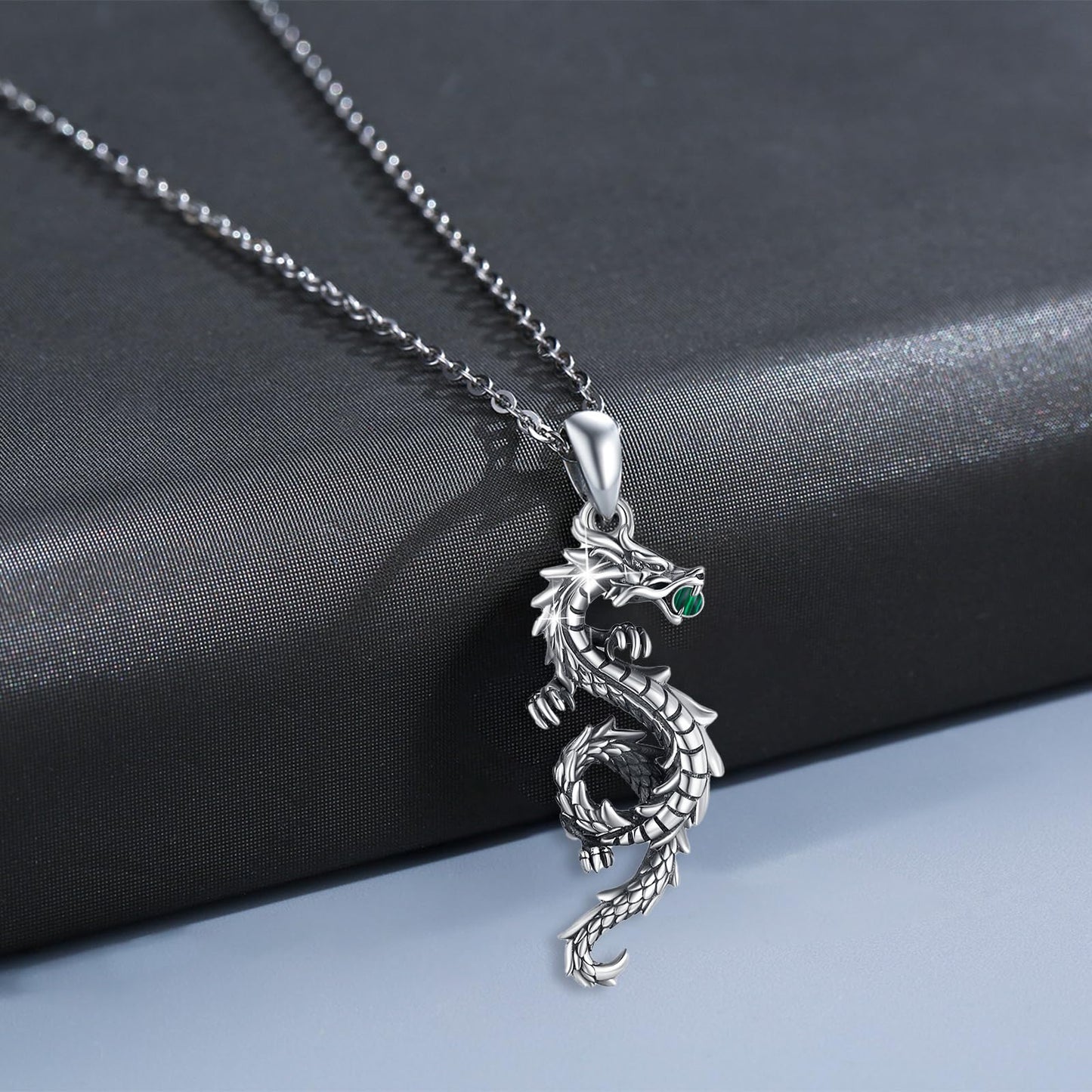 925 Sterling Silver Dragon Necklace