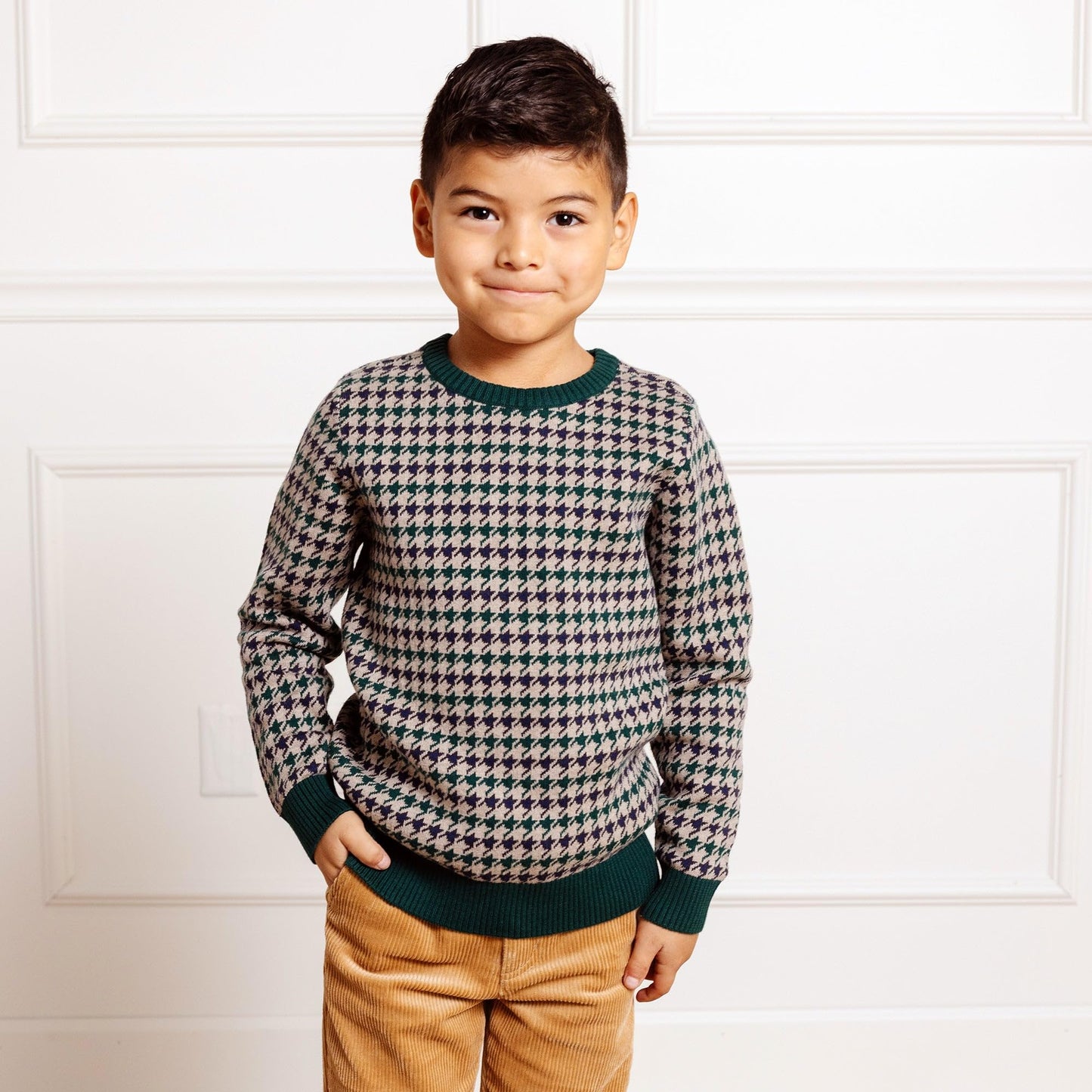 Hope & Henry Boys' Long Sleeve Crew Neck Pullover