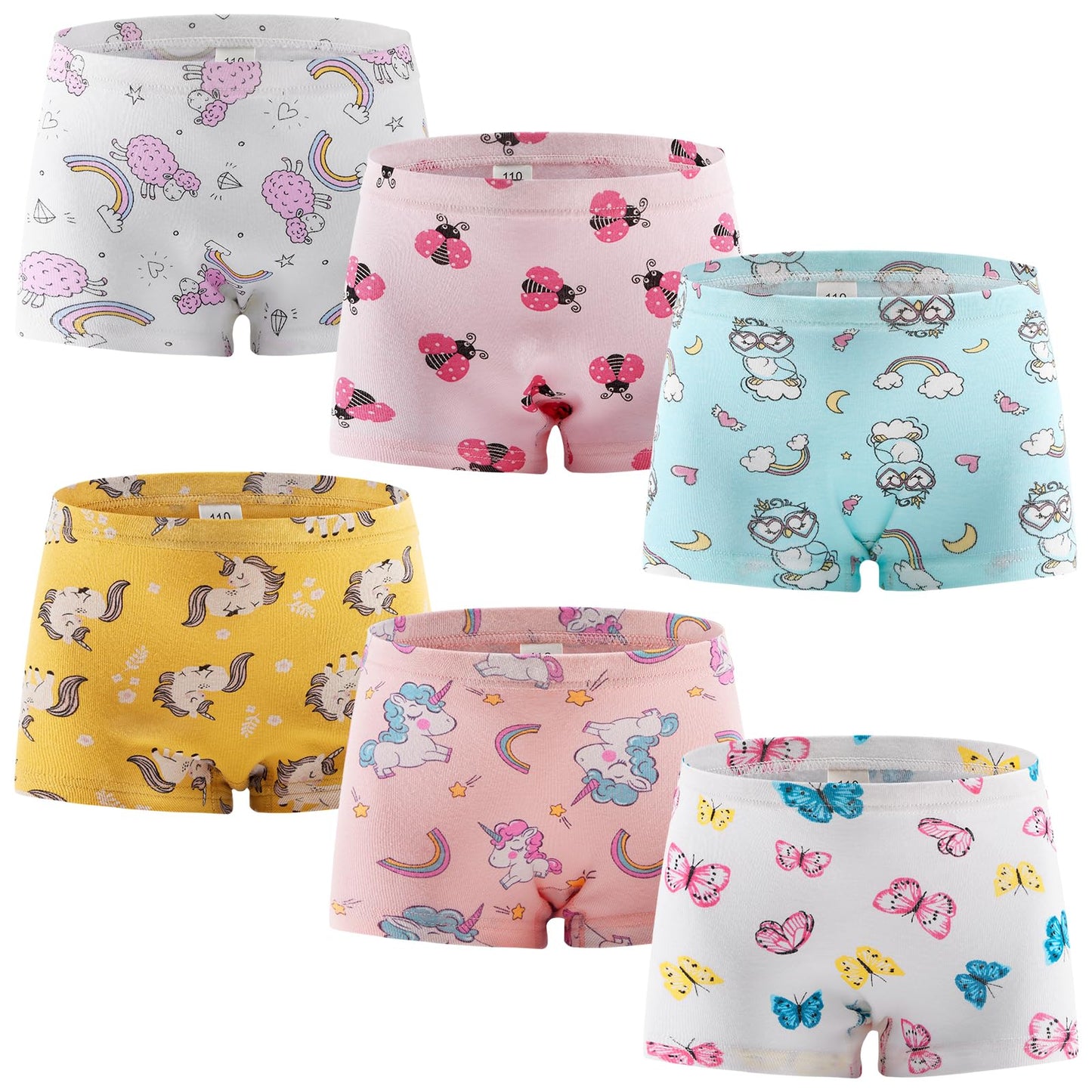 SYNPOS Toddler Soft Cotton Panties (6-Pack)