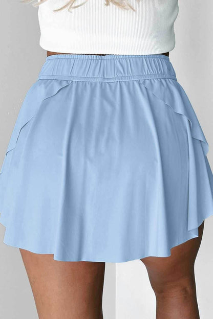 Drawstring High Waist Lined Active Skorts - Purcell's Clothing Company