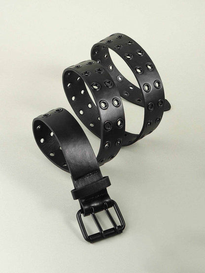 Grommet PU Leather Belt - Purcell's Clothing Company