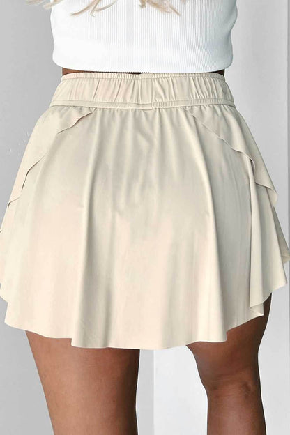 Drawstring High Waist Lined Active Skorts - Purcell's Clothing Company