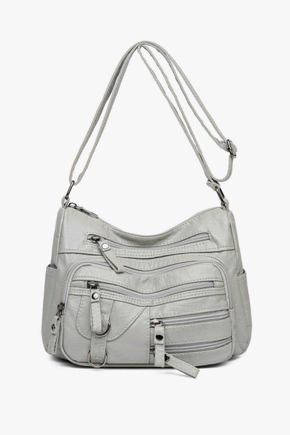Multi-Pocket PU Leather Crossbody Bag - Purcell's Clothing Company