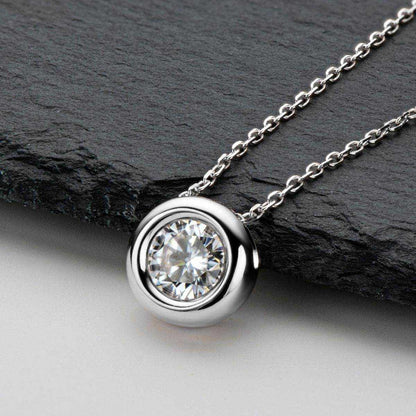 1 Carat Moissanite 925 Sterling Silver Necklace - Purcell's Clothing Company