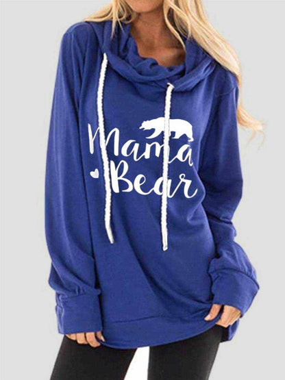 Drawstring Letter Graphic Long Sleeve Hoodie - Purcell's Clothing Company