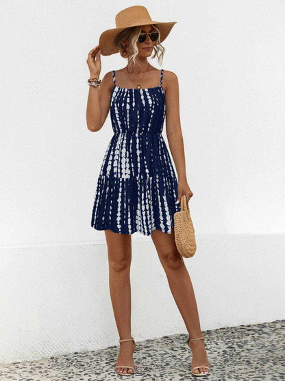 Ruffle Hem Printed Mini Cami Dress - Purcell's Clothing Company