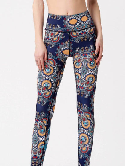 Printed High Waist Active Leggings - Purcell's Clothing Company