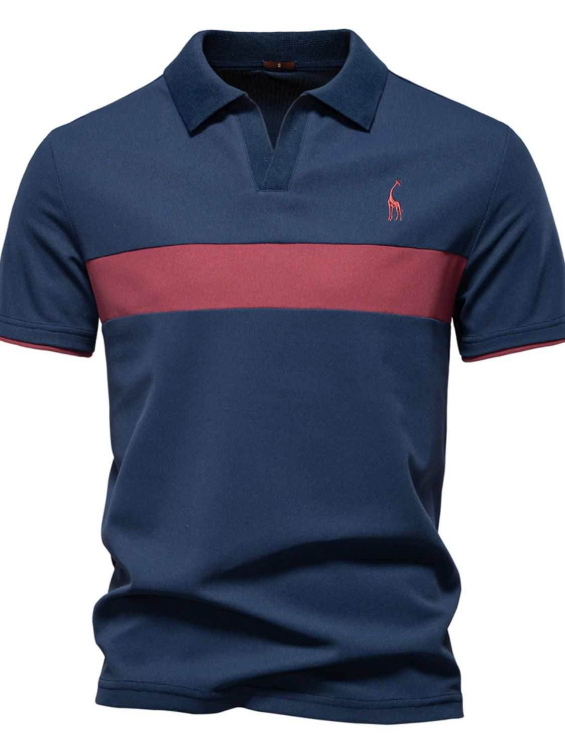 Giraffe Embroidered Collared Polo - Purcell's Clothing Company