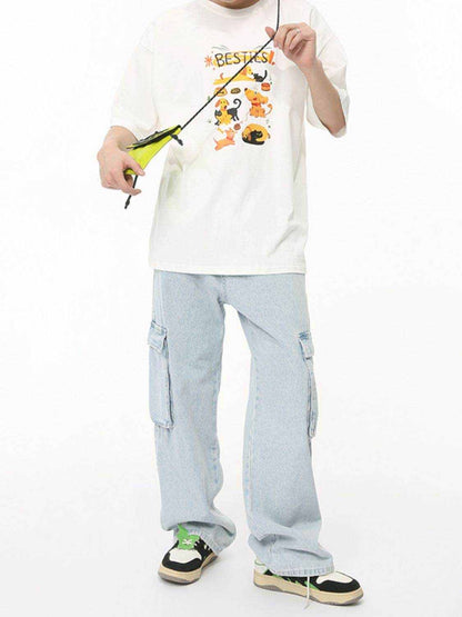 Men's Washed Straight Cargo Jeans - Purcell's Clothing Company