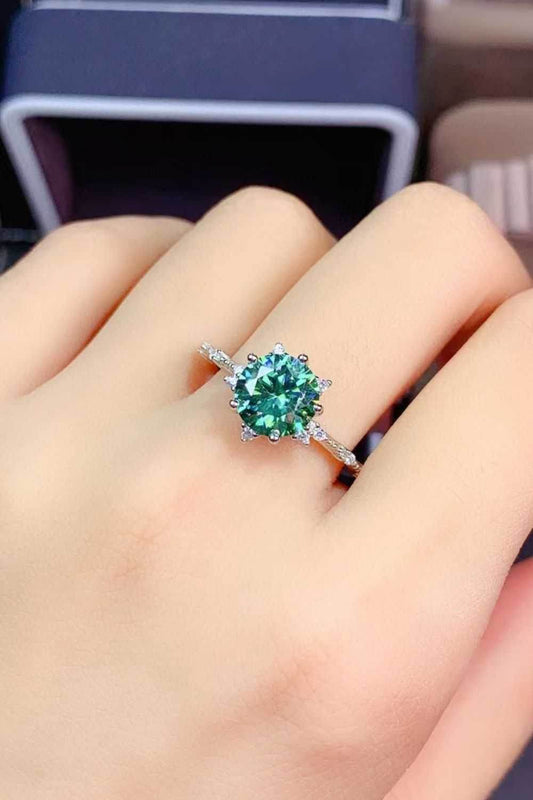 All Eyes On Me 1 Carat Moissanite Platinum-Plated Ring - Purcell's Clothing Company