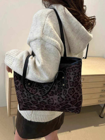 Leopard Polyester Tote Bag - Purcell's Clothing Company