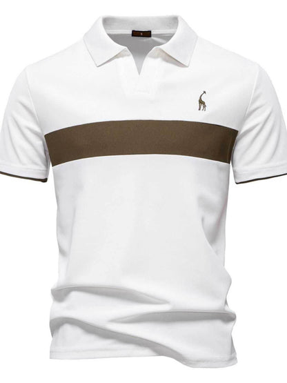 Giraffe Embroidered Collared Polo - Purcell's Clothing Company