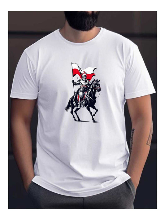 Horse & Knight Printed Graphic Tee