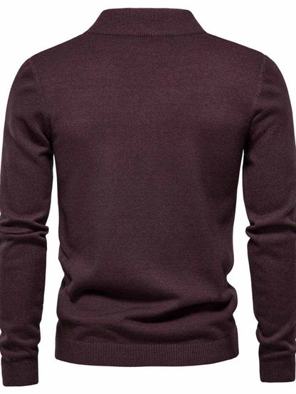 Men's Mock Neck Long Sleeve Sweater - Purcell's Clothing Company