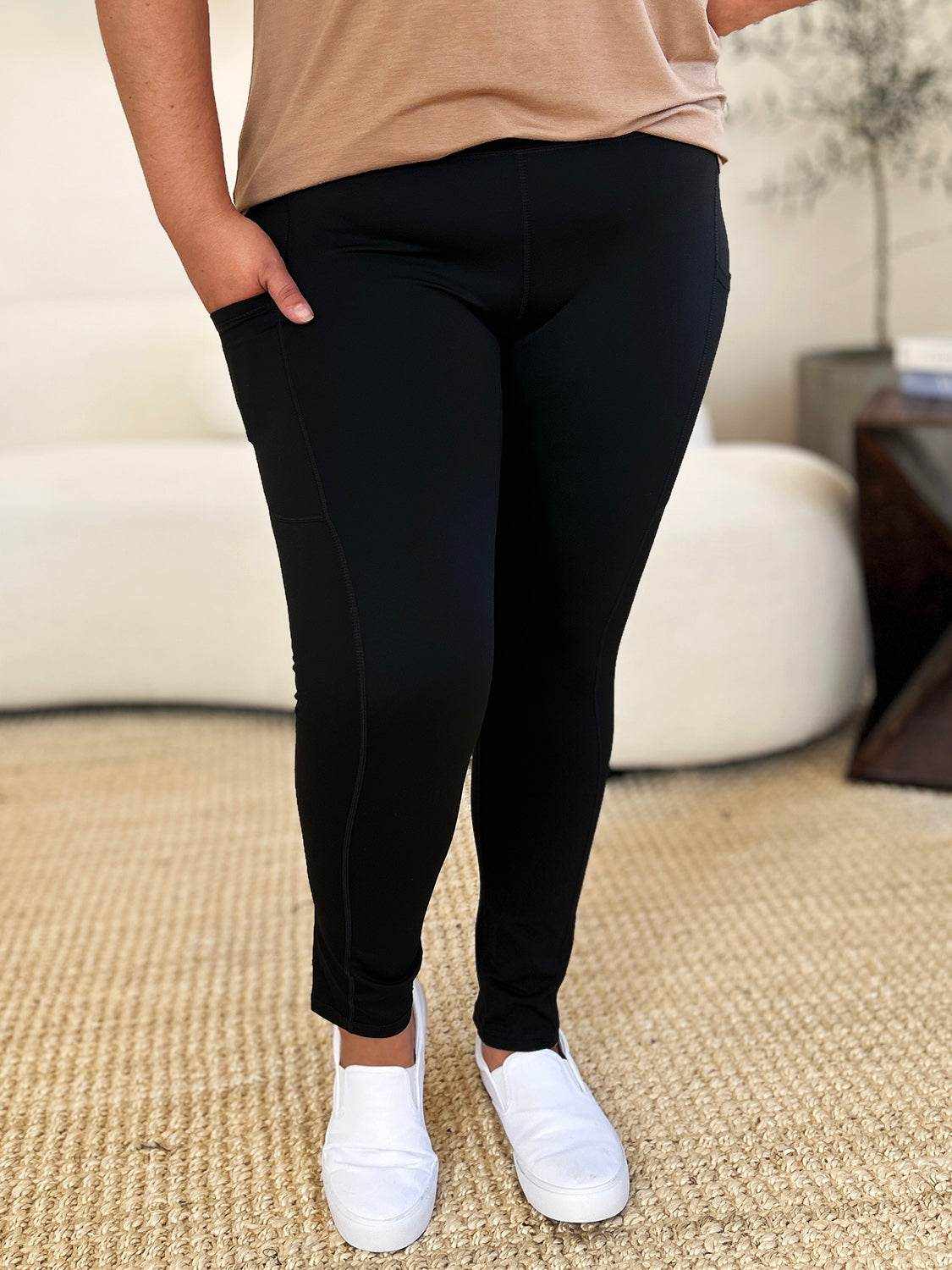 Wide Waistband Sports Leggings - Purcell's Clothing Company