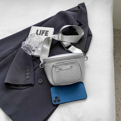 Texture PU Leather Crossbody Bag - Purcell's Clothing Company