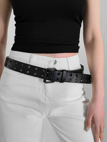 Grommet PU Leather Belt - Purcell's Clothing Company