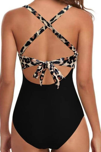 Tied Crisscross Cutout One-Piece Swimwear - Purcell's Clothing Company