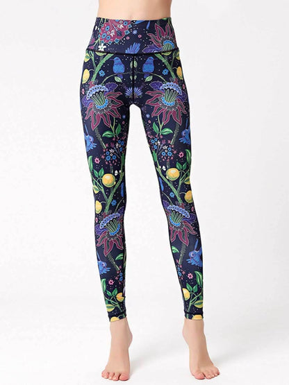 Printed High Waist Active Leggings - Purcell's Clothing Company