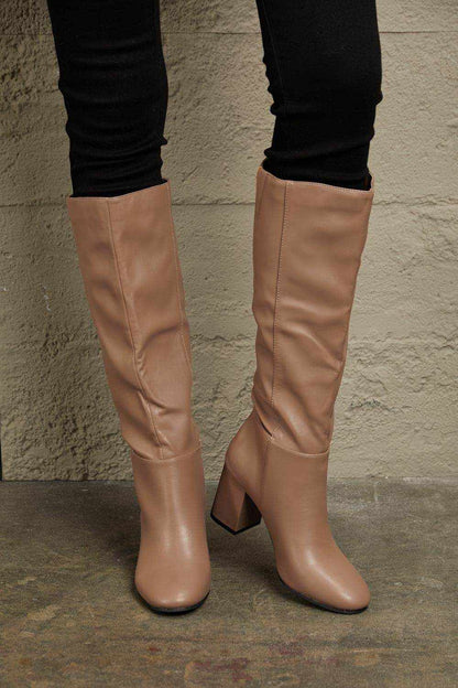 East Lion Corp Block Heel Knee High Boots - Purcell's Clothing Company