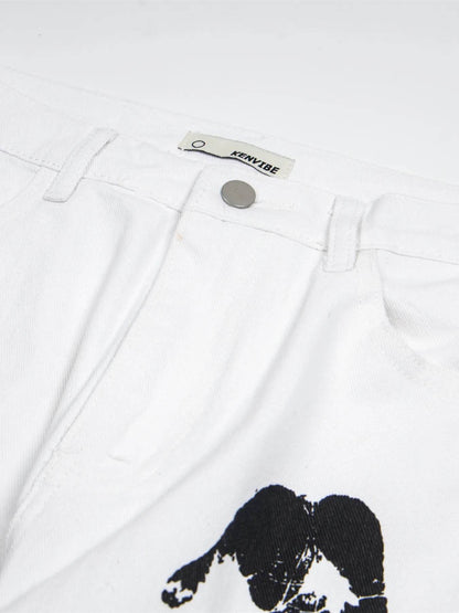 Men's Handprint Pattern Jeans - Purcell's Clothing Company