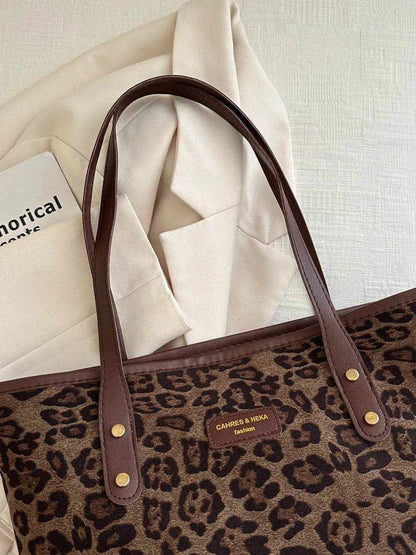 Leopard Polyester Tote Bag - Purcell's Clothing Company