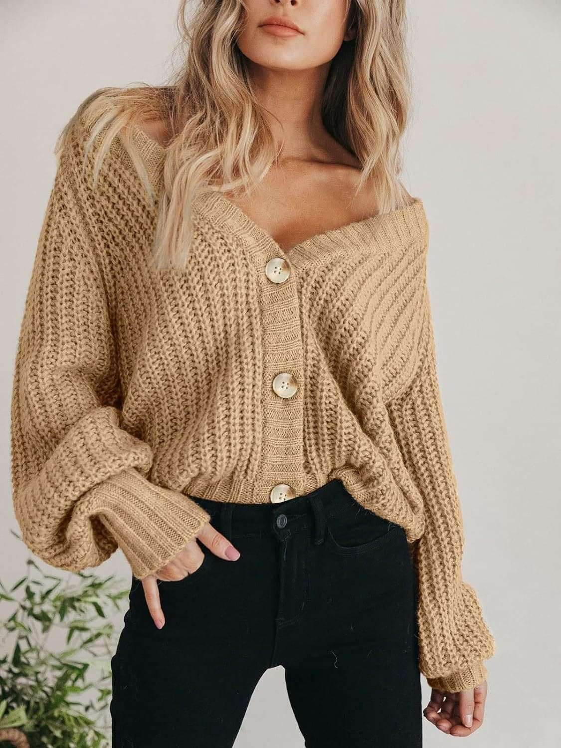 Button Up Long Sleeve Cardigan - Purcell's Clothing Company