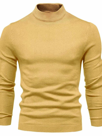 Men's Mock Neck Long Sleeve Sweater - Purcell's Clothing Company