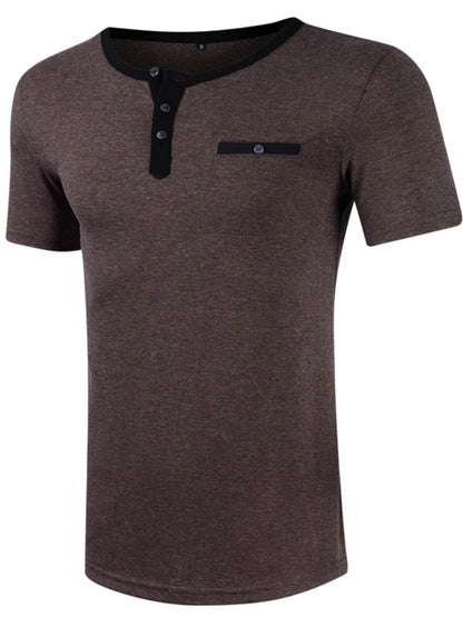 Casual Henley Pocket T-Shirt - Purcell's Clothing Company