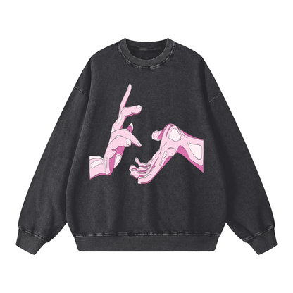 Not A Loser Snow Washed Oversized Sweatshirt (UNISEX)