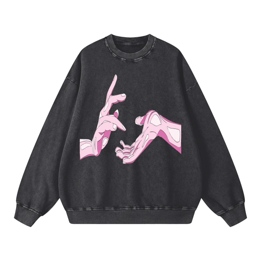 Not A Loser Snow Washed Oversized Sweatshirt (UNISEX)